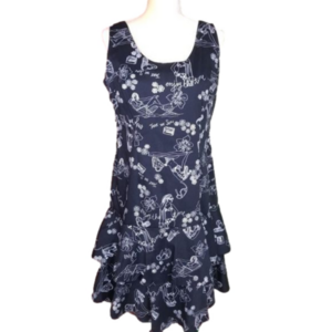 R & k Black Dress with a Fun, whimsical Print SZ12
